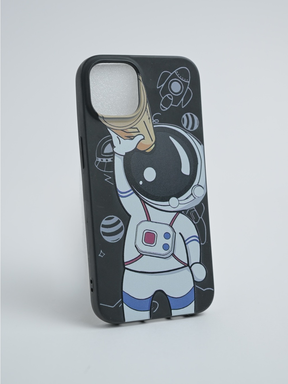 Black Astronaut Graphic Phone Case
